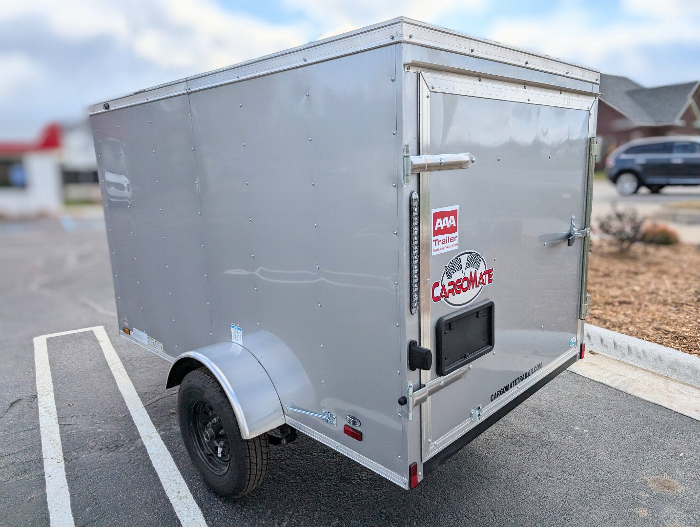 Cargo Mate E Series 5x8 Cargo Trailer w Swing Door - Gray - Stock# 123172