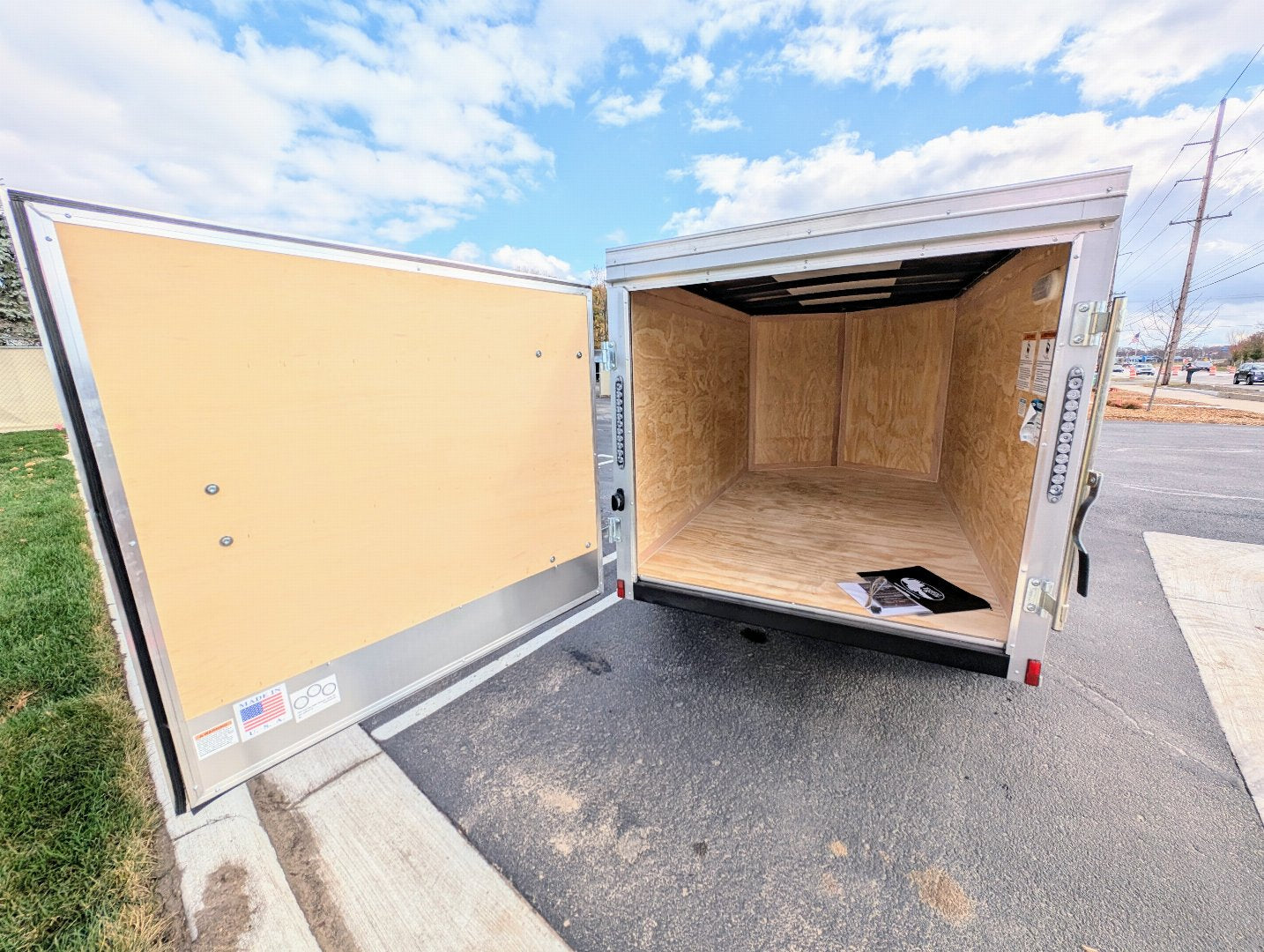 Cargo Mate E Series 5x8 Cargo Trailer w Swing Door - Gray - Stock# 123172