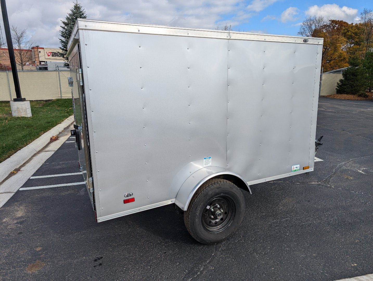 Cargo Mate E Series 5x8 Cargo Trailer w Swing Door - Gray - Stock# 123172