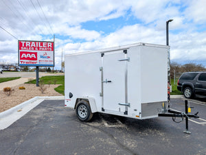 Cargo Mate 6x10 V Nose With Ramp Door Cargo / Enclosed Trailer -Stock# 124039