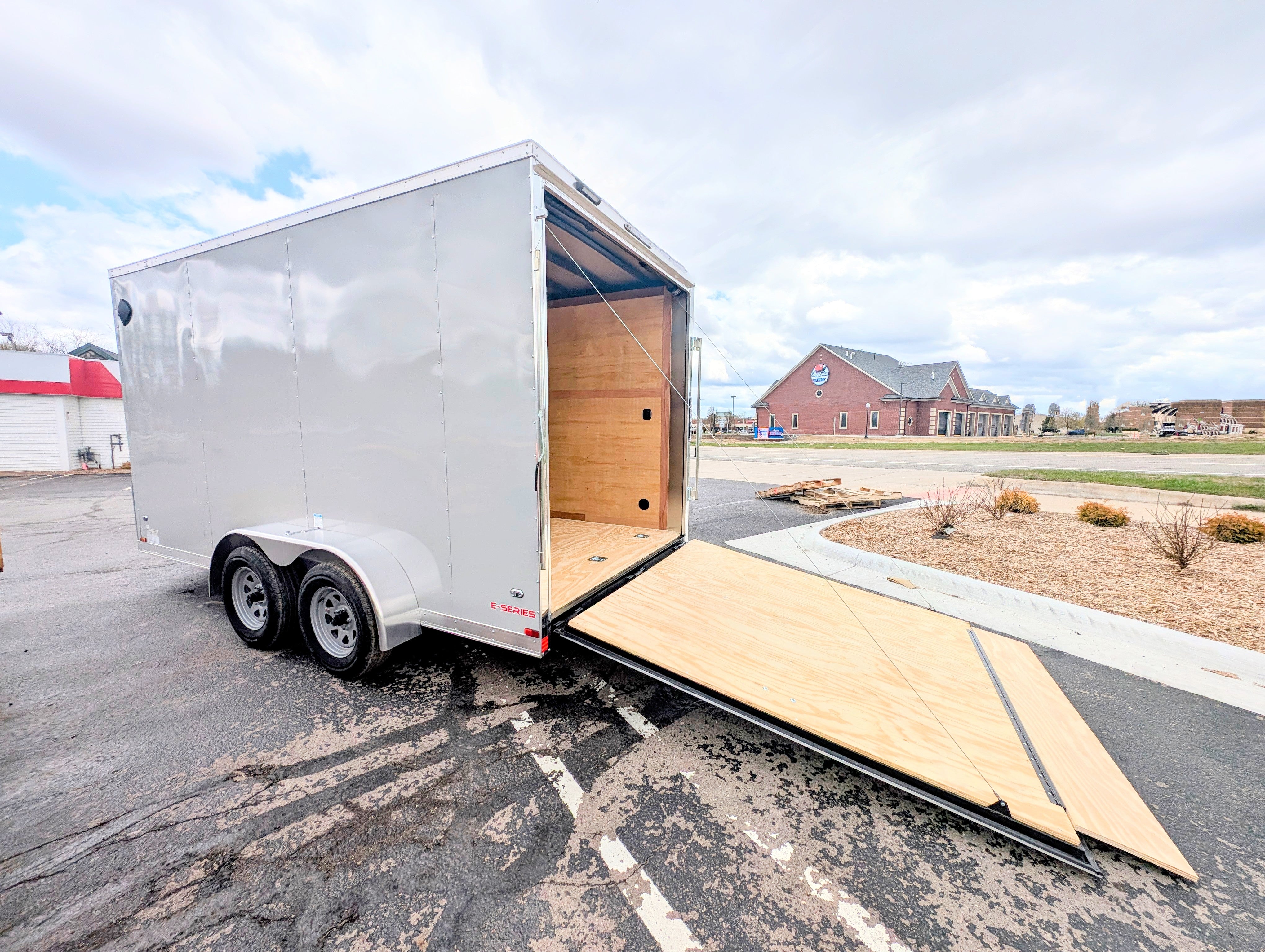 Cargo Mate 7x14 E Series Tandem Axle Enclosed Trailer w Ramp Door - Stock# 124038