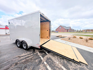 Cargo Mate 7x14 E Series Tandem Axle Enclosed Trailer w Ramp Door - Stock# 124038
