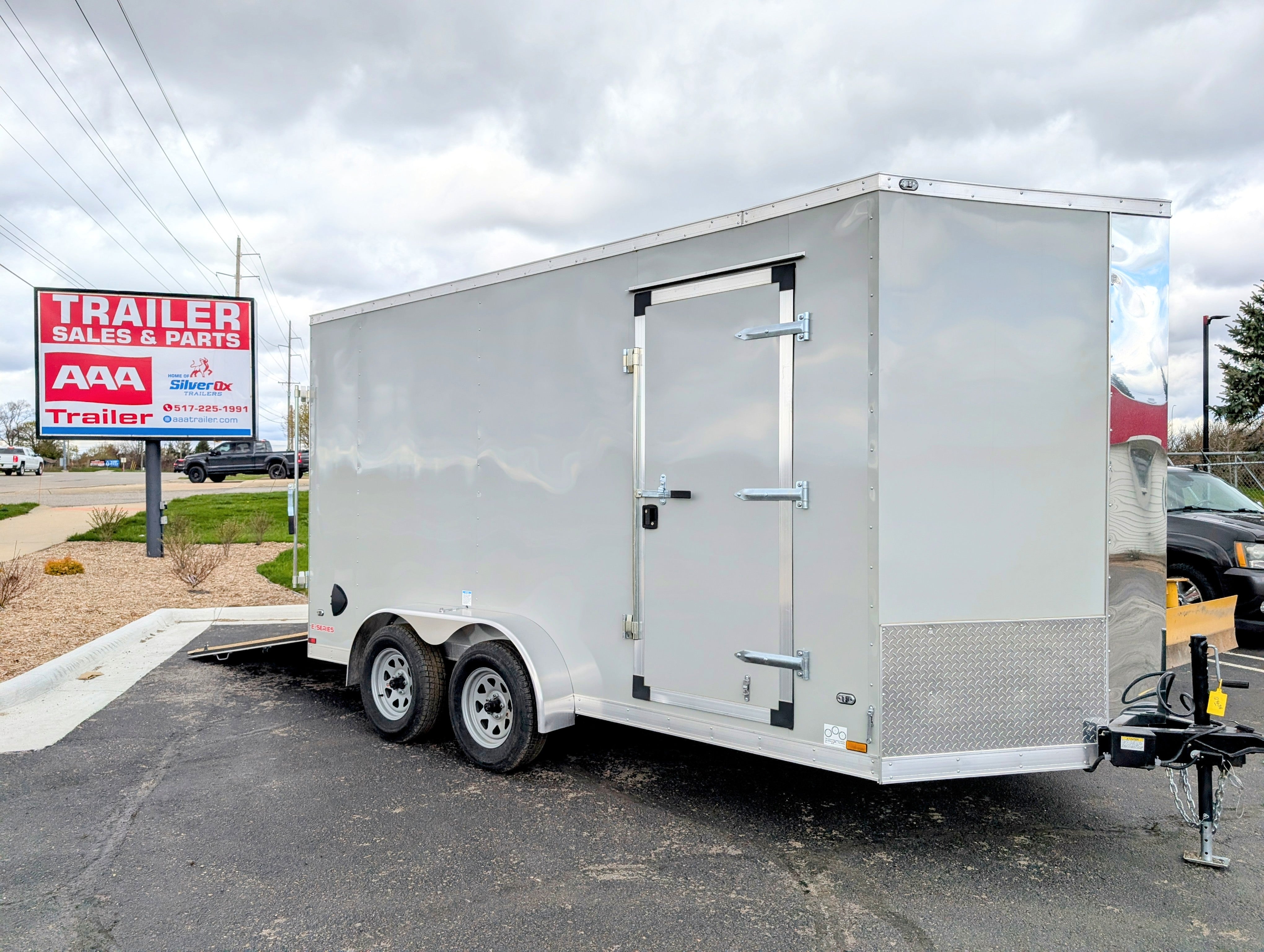 Cargo Mate 7x14 E Series Tandem Axle Enclosed Trailer w Ramp Door - Stock# 124038