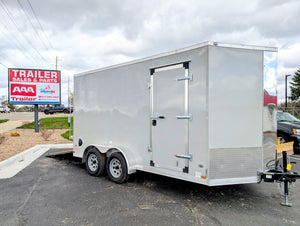 Cargo Mate 7x14 E Series Tandem Axle Enclosed Trailer w Ramp Door - Stock# 124038