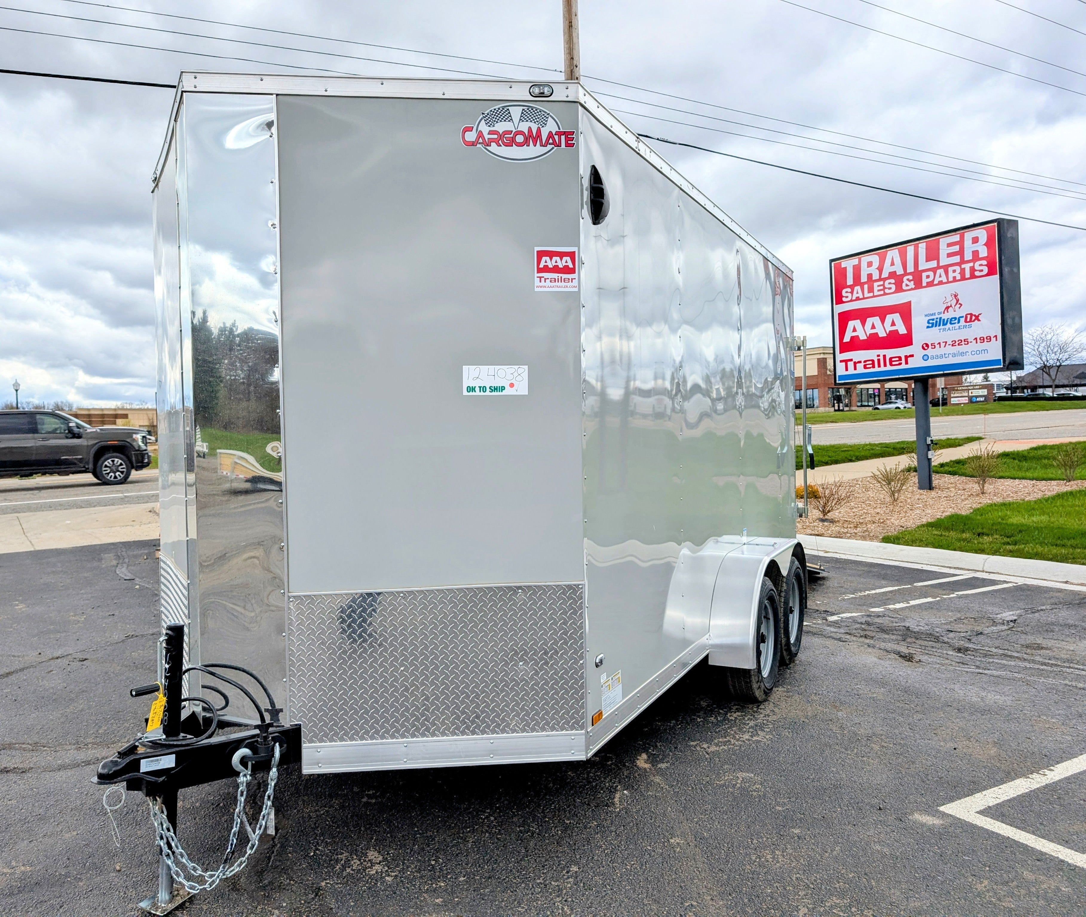 Cargo Mate 7x14 E Series Tandem Axle Enclosed Trailer w Ramp Door - Stock# 124038