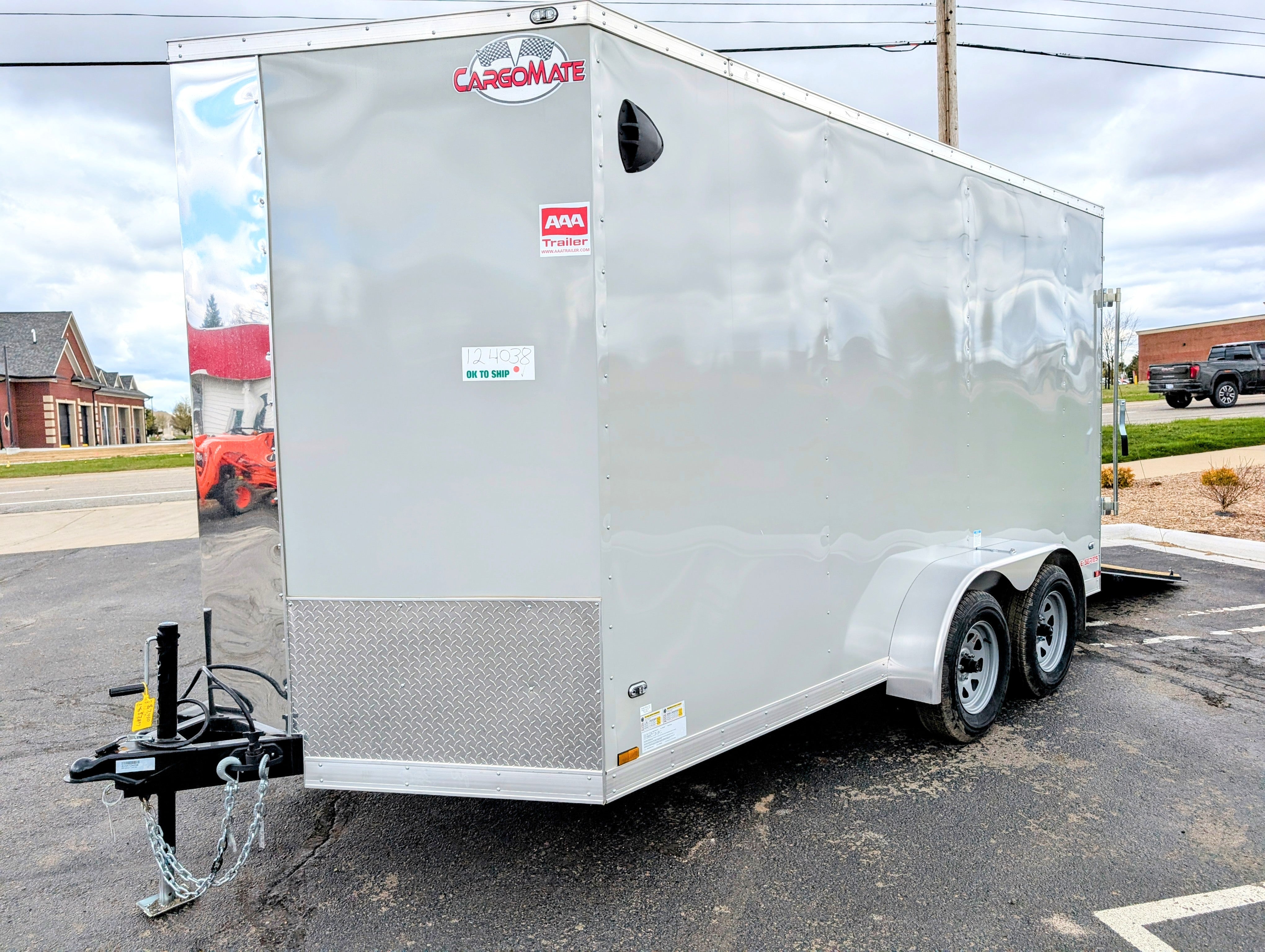 Cargo Mate 7x14 E Series Tandem Axle Enclosed Trailer w Ramp Door - Stock# 124038