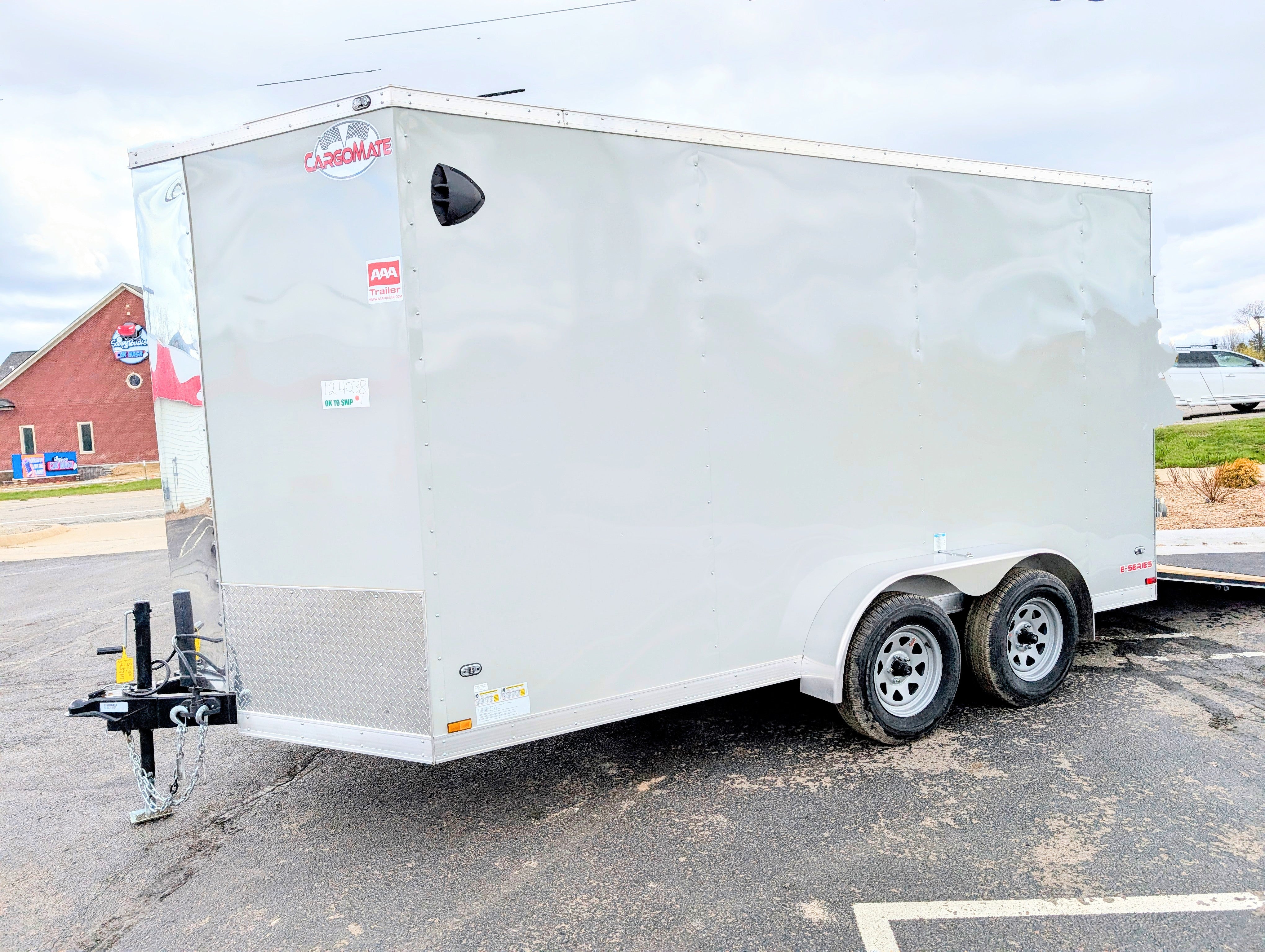 Cargo Mate 7x14 E Series Tandem Axle Enclosed Trailer w Ramp Door - Stock# 124038