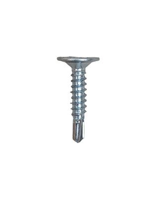 1 lb Wood to Metal Trailer Interior Self-Drilling Screw, Zinc Plated Finish, Wafer Head, #10-16 Thread Size, 1