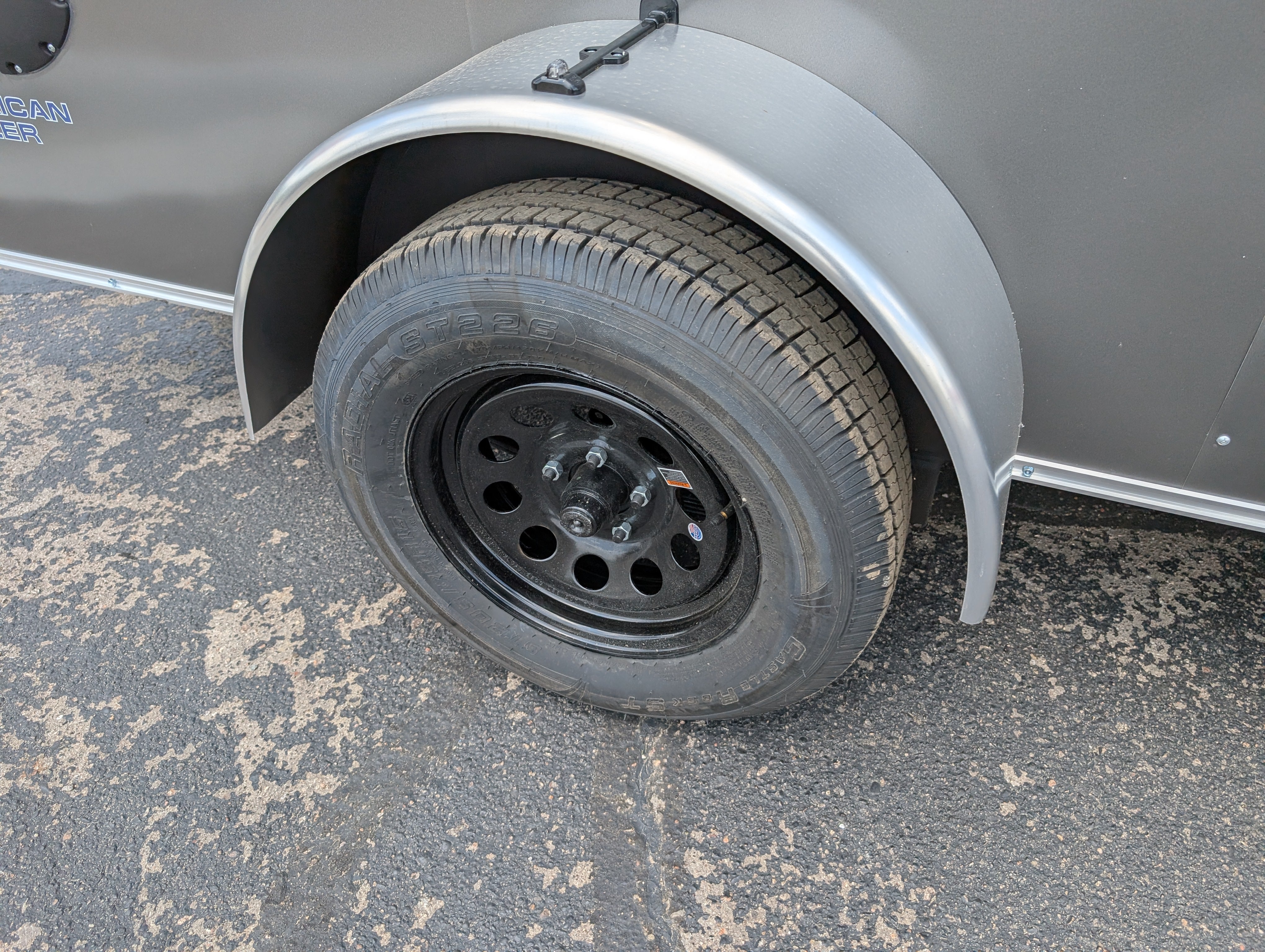 American Hauler 6x12 Enclosed Cargo Trailer w Ramp Door - Silver- Stock# 21831