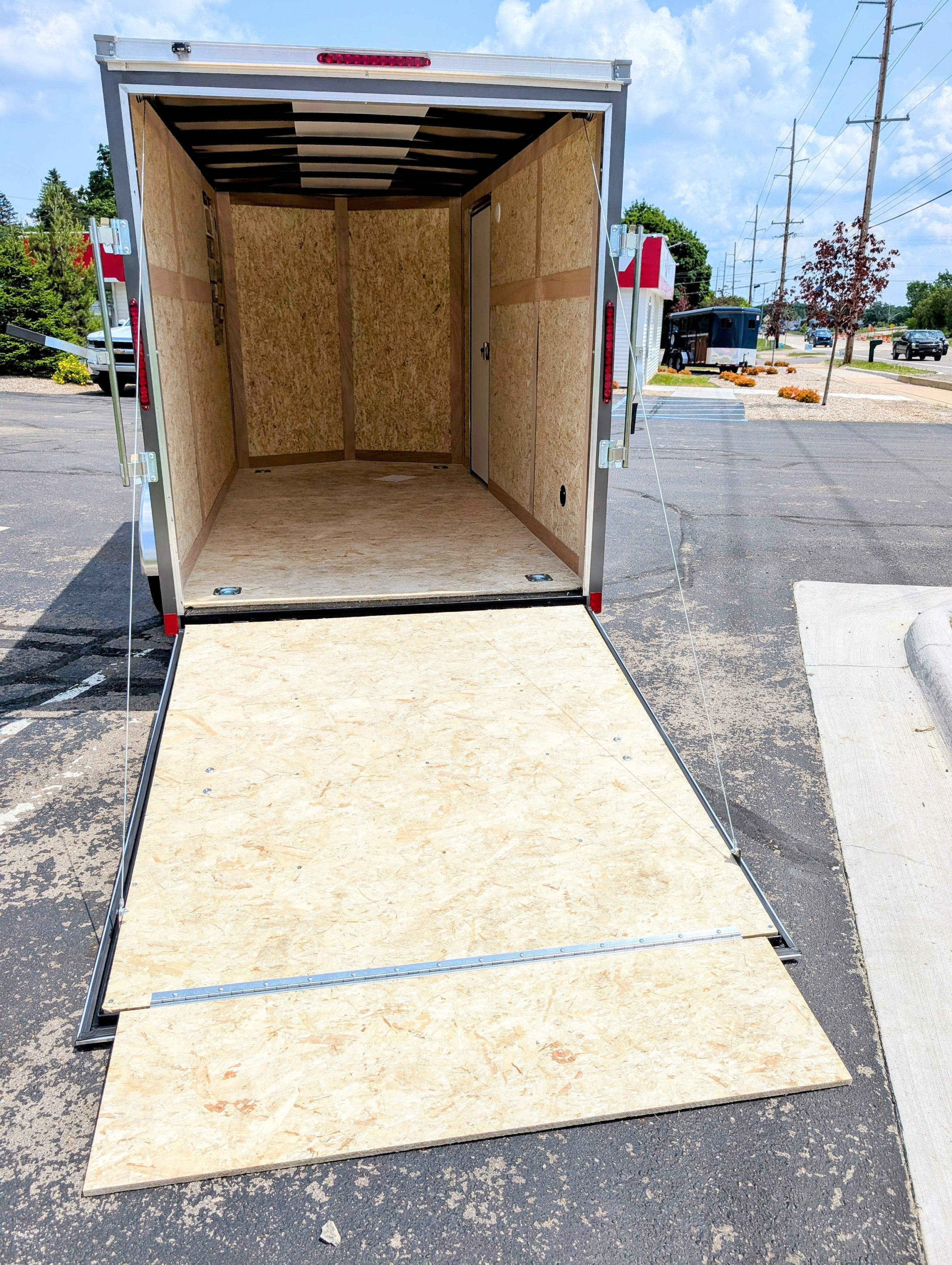 American Hauler 6x12 Enclosed Cargo Trailer w Ramp Door - Silver- Stock# 21831