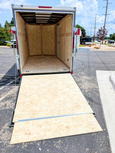 American Hauler 6x12 Enclosed Cargo Trailer w Ramp Door - Silver- Stock# 21831