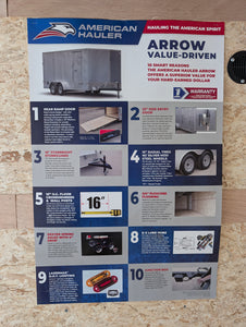 American Hauler 6x12 Enclosed Cargo Trailer w Ramp Door - Silver- Stock# 21831