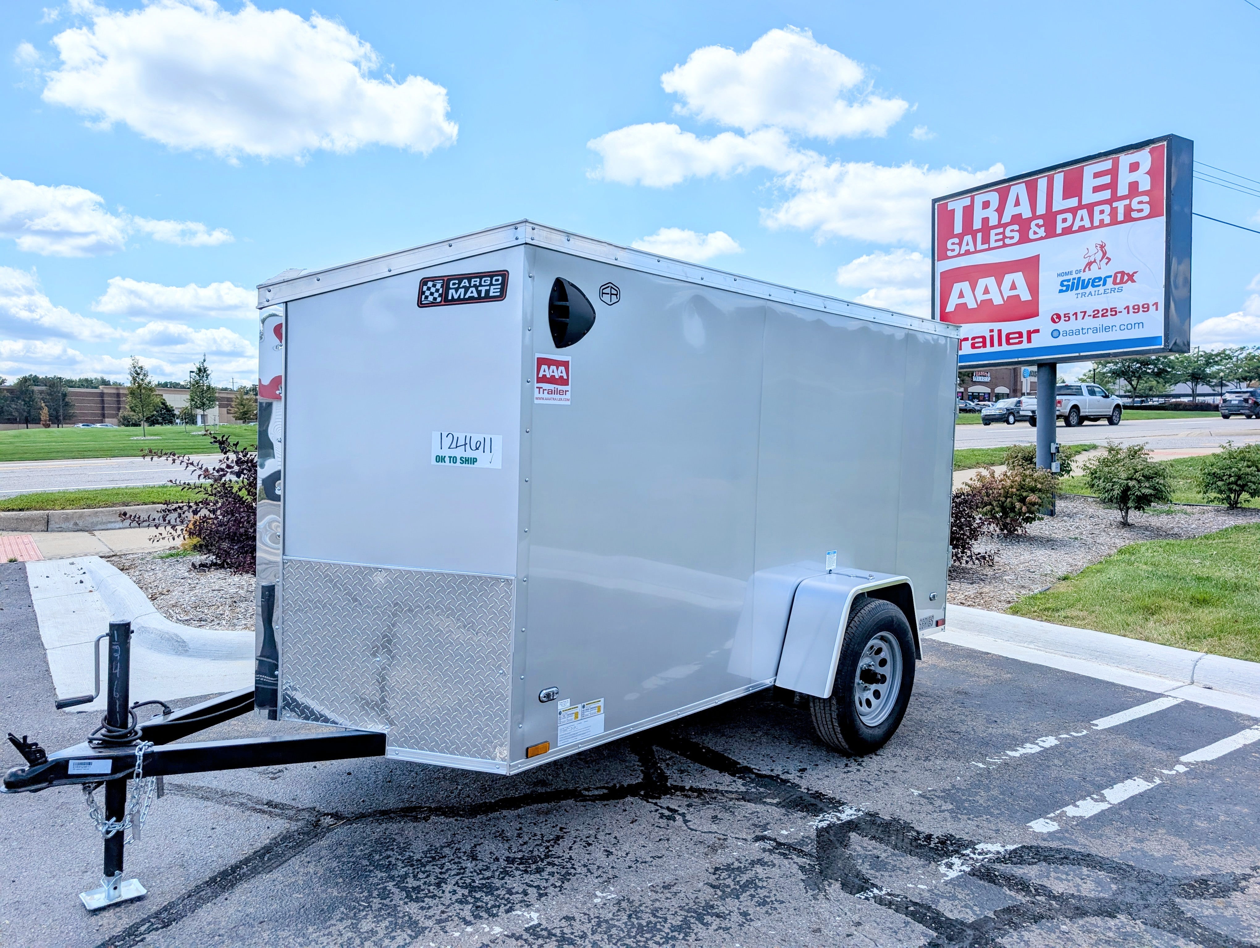 Cargo Mate 5x10 E Series Enclosed Cargo Trailer w Swing Door & Side Door Stock 124611