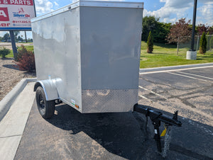 Cargo Mate E Series 4x6 Enclosed Cargo Trailer - Silver - Stock# 123132